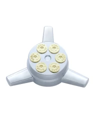 (BULK) CHROME PLASTIC SPINNER - GUN CYLINDER (BULK) CHROME PLASTIC SPINNER - GUN CYLINDER