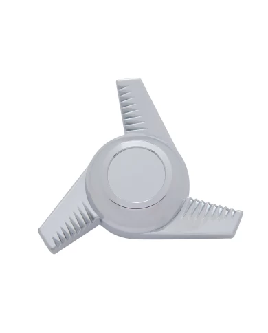 (BULK) CHROME PLASTIC SPINNER - 3 BAR LEFT SWING