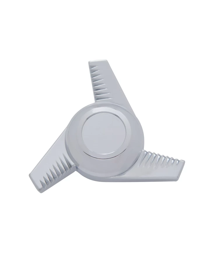 (BULK) CHROME PLASTIC SPINNER - 3 BAR LEFT SWING