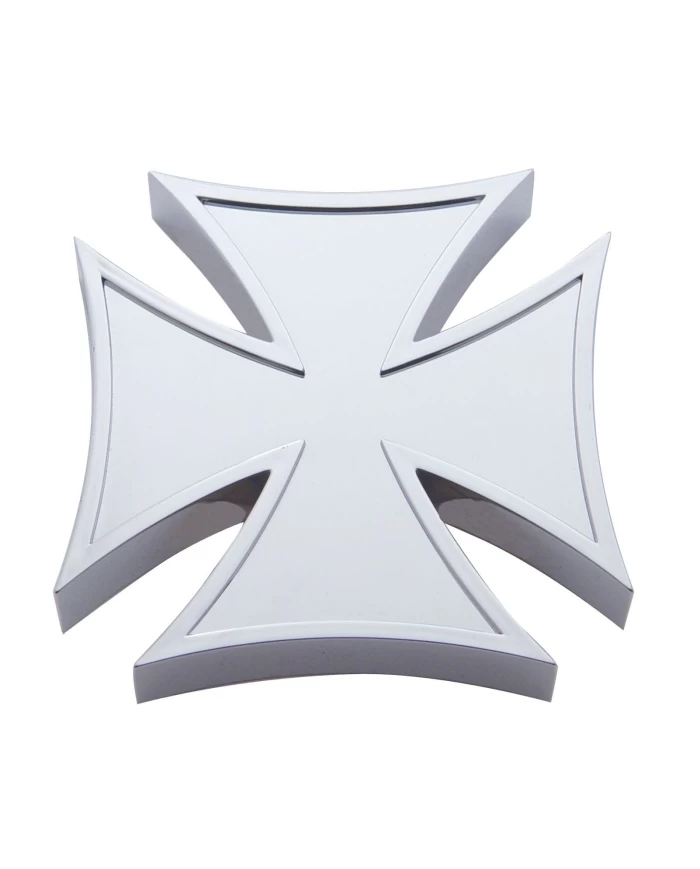 (CARD) CHROME PLASTIC SPINNER - IRON CROSS