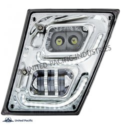 UP32594-Chrome High Power LED Fog Light With LED DRL & Position Light for 2003-2017 Volvo VN/VNL - Driver