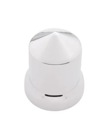 (10/PACK) CHROME PLASTIC 33mm POINTED NUT COVER W/ FLANGE