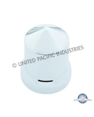 (BULK) CHROME PLASTIC 33mm POINTED NUT COVER W/ FLANGE