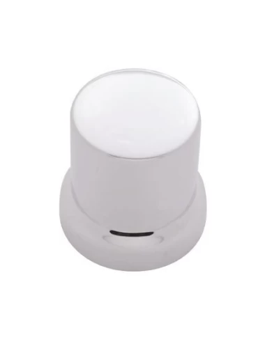 (10/PACK) CHROME PLASTIC 33mm FLAT NUT COVER W/ FLANGE