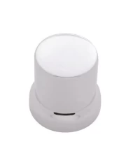 (10/PACK) CHROME PLASTIC 33mm FLAT NUT COVER W/ FLANGE