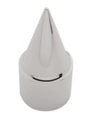 (10/PACK) CHROME PLASTIC STILETTO 33MM THREAD-ON NUT COVER (10/PACK) CHROME PLASTIC STILETTO 33MM THREAD-ON NUT COVER