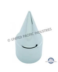 (BULK) CHROME PLASTIC STILETTO 33MM THREAD-ON NUT COVER (BULK) CHROME PLASTIC STILETTO 33MM THREAD-ON NUT COVER