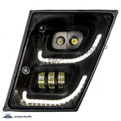UP32596-"Blackout" High Power LED Fog Light With LED DRL & Position Light For 2003-2017 Volvo VN/VNL - Driver