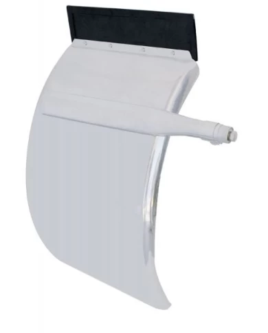 (2/BULK) STAINLESS STEEL DELUXE 24" W x 36" L CURVED QUARTER FENDER - TRIANGLE BRACKET