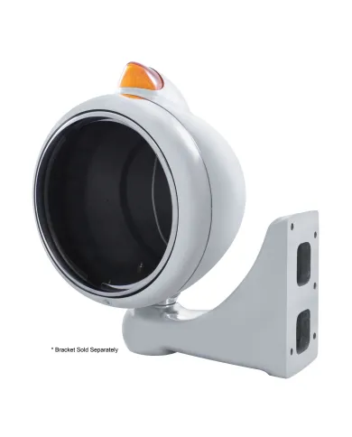 UP32600-Stainless Steel Guide 682-C Headlight No Bulb & Original Style LED Signal-Amber Lens