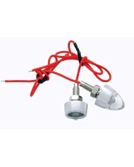 (2/CARD) CHROME 1 LED BULLET FASTENER - WHITE (2/CARD) CHROME 1 LED BULLET FASTENER - WHITE