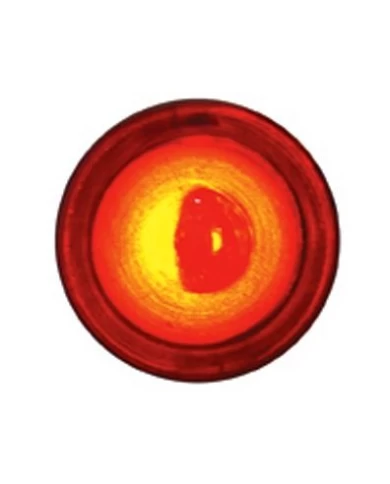 (2PCS/CARD)CHROME BULLET FASTENER WITH SINGLE RED LED (2PCS/CARD)CHROME BULLET FASTENER WITH SINGLE RED LED