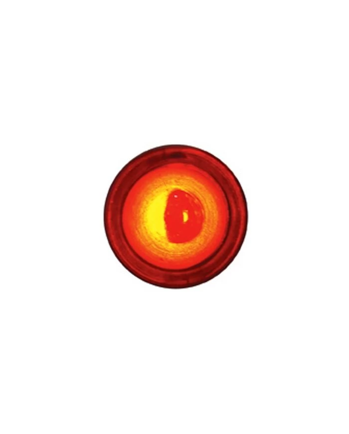 (2PCS/CARD)CHROME BULLET FASTENER WITH SINGLE RED LED (2PCS/CARD)CHROME BULLET FASTENER WITH SINGLE RED LED