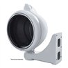 UP32601-Stainless Steel Guide 682-C Headlight No Bulb & Original Style LED Signal-Clear Lens