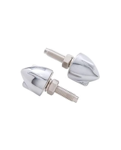 (4/CARD) CHROME 3 WING BULLET NUT KIT (4/CARD) CHROME 3 WING BULLET NUT KIT
