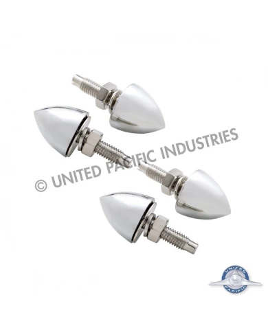 (4/CARD) CHROME BULLET LICENSE PLATE FASTENER KIT (4/CARD) CHROME BULLET LICENSE PLATE FASTENER KIT