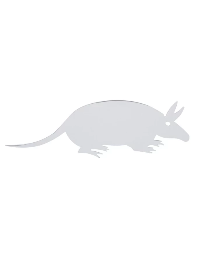 (BULK) CHROME 2 1/2" x 7 3/4" ARMADILLO CUTOUT W/ WELDED STUD - FACING LEFT (BULK) CHROME 2 1/2" x 7 3/4" ARMADILLO CUTOUT W/ WELDED STUD - FACING LEFT