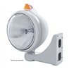 UP32602-Stainless Steel Guide 682-C Headlight 6014 & Original Style LED Signal - Amber Lens