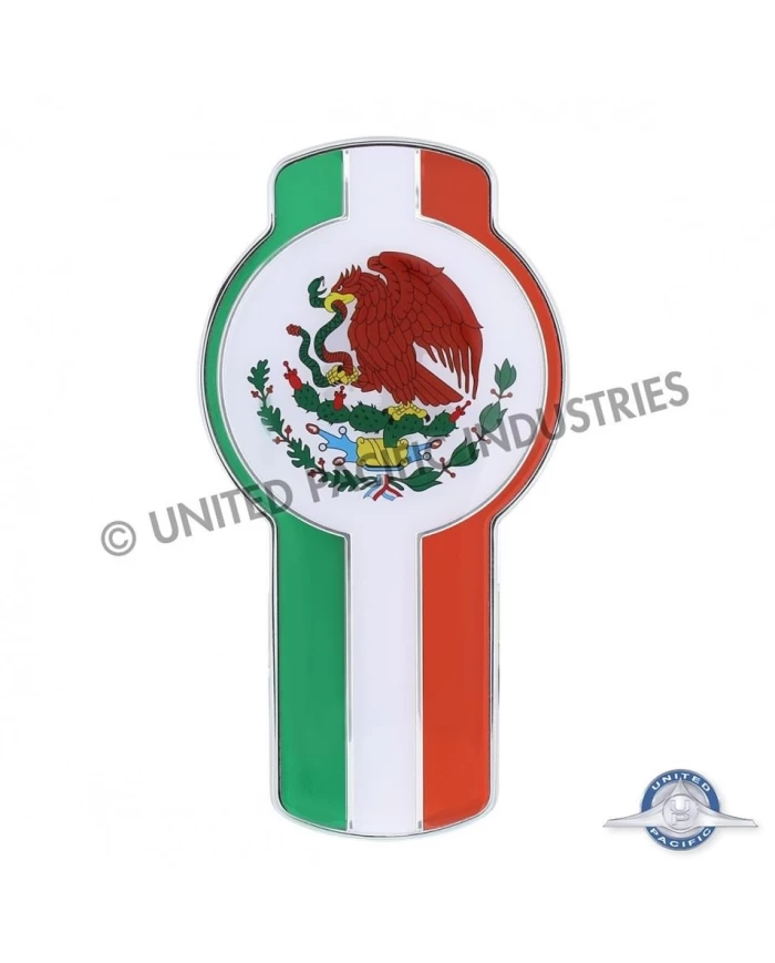 (CARD) CHROME FLAG EMBLEM - MEXICO