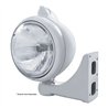 UP32605-Stainless Steel Guide 682-C Headlight H6024 & Original Style LED Signal - Clear Lens