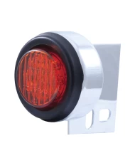 (CARD) CHROME UNIVERSAL MUD FLAP HANGER END LIGHT W/ 9 RED LED 2" FLAT LIGHT W/ GROMMET - RED LENS (CARD) CHROME UNIVERSAL MUD FLAP HANGER END LIGHT W/ 9 RED LED 2" FLAT LIGHT W/ GROMMET - RED LENS