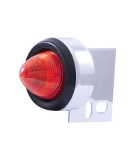 (CARD) CHROME UNIVERSAL MUD FLAP HANGER END LIGHT W/ 9 RED LED 2" BEEHIVE LIGHT W/ GROMMET - RED LENS (CARD) CHROME UNIVERSAL MUD FLAP HANGER END LIGHT W/ 9 RED LED 2" BEEHIVE LIGHT W/ GROMMET - RED LENS