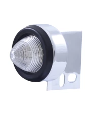 (CARD) CHROME UNIVERSAL MUD FLAP HANGER END LIGHT W/ 9 RED LED 2" BEEHIVE LIGHT W/ GROMMET - CLEAR LENS (CARD) CHROME UNIVERSAL MUD FLAP HANGER END LIGHT W/ 9 RED LED 2" BEEHIVE LIGHT W/ GROMMET - CLEAR LENS