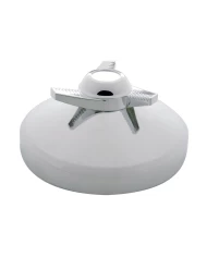 (BULK) CHROME 8" REAR HUB CAP W/ 3 BAR RIGHT SPINNER (BULK) CHROME 8" REAR HUB CAP W/ 3 BAR RIGHT SPINNER