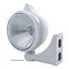 UP32607-Stainless Steel Guide 682-C Headlight H4 & Original Style LED Signal - Clear Lens