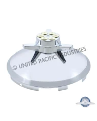(BULK) STAINLESS STEEL 7/16" LIP 6 UNEVEN NOTCH FRONT CAP W/ GUN CYLINDER SPINNER (BULK) STAINLESS STEEL 7/16" LIP 6 UNEVEN NOTCH FRONT CAP W/ GUN CYLINDER SPINNER