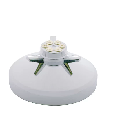 (BULK) STAINLESS STEEL 8" REAR HUB CAP W/ GUN CYLINDER SPINNER (BULK) STAINLESS STEEL 8" REAR HUB CAP W/ GUN CYLINDER SPINNER