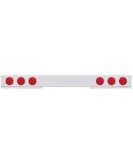 (BULK) STAINLESS STEEL 94" LONG 1 PIECE REAR LIGHT BAR W/ SIX 4" ROUND LIGHTS W/ STAINLESS STEEL BEZEL