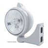 UP32609-Stainless Steel Guide 682-C Headlight Crystal H4 & Original Style LED Signal - Clear Lens