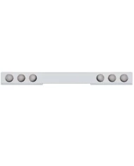 (BULK) STAINLESS STEEL 94" 1 PIECE REAR LIGHT BAR W/ SIX 4" LIGHT CUTOUTS