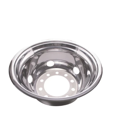 (BULK) STAINLESS STEEL 22 1/2" UNI-MOUNT 5 HAND HOLE REAR WHEEL LINER (BULK) STAINLESS STEEL 22 1/2" UNI-MOUNT 5 HAND HOLE REAR WHEEL LINER