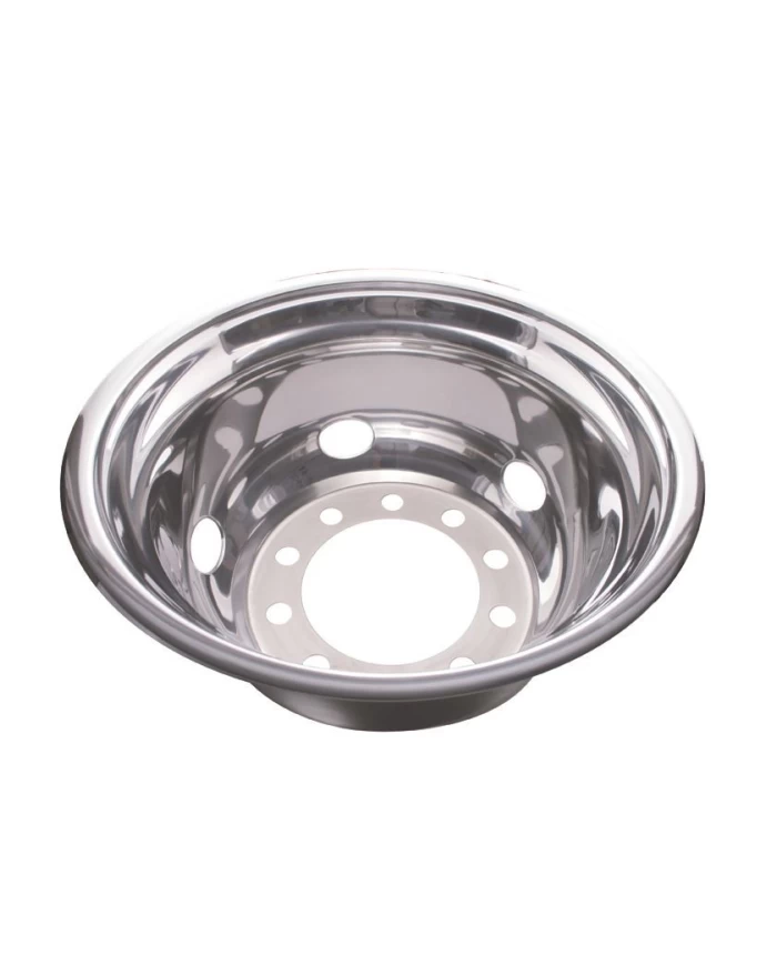 (BULK) STAINLESS STEEL 22 1/2" UNI-MOUNT 5 HAND HOLE REAR WHEEL LINER (BULK) STAINLESS STEEL 22 1/2" UNI-MOUNT 5 HAND HOLE REAR WHEEL LINER