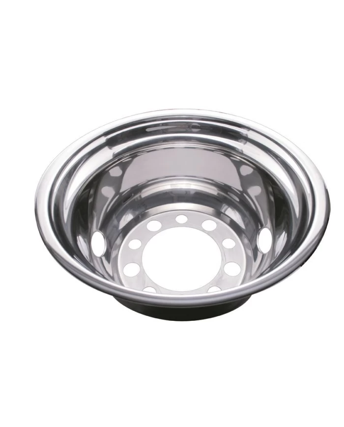 (BULK) STAINLESS STEEL 22 1/2" 2 HAND HOLE REAR WHEEL LINER (BULK) STAINLESS STEEL 22 1/2" 2 HAND HOLE REAR WHEEL LINER