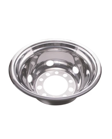 (BULK) STAINLESS STEEL 22 1/2" 5 HAND HOLE REAR WHEEL LINER (BULK) STAINLESS STEEL 22 1/2" 5 HAND HOLE REAR WHEEL LINER