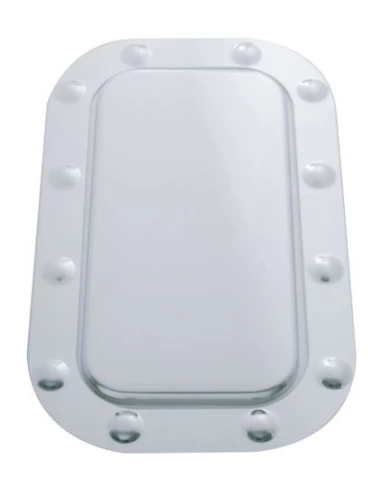 (SET/CARD) STAINLESS STEEL FREIGHTLINER VENT DOOR COVER AND DIMPLED TRIM SET- PLAIN (SET/CARD) STAINLESS STEEL FREIGHTLINER VENT DOOR COVER AND DIMPLED TRIM SET- PLAIN