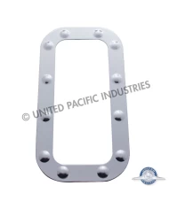 (2/CARD) STAINLESS STEEL DIMPLED VENT DOOR TRIM - PETERBILT (2/CARD) STAINLESS STEEL DIMPLED VENT DOOR TRIM - PETERBILT