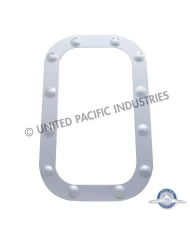(2/CARD) STAINLESS STEEL DIMPLED VENT DOOR TRIM - FREIGHTLINER (2/CARD) STAINLESS STEEL DIMPLED VENT DOOR TRIM - FREIGHTLINER