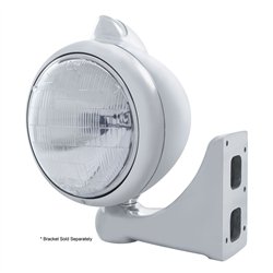UP32619-Chrome Guide 682-C Headlight 6014 & Original Style LED Signal - Clear Lens