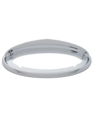 (CARD) CHROME PLASTIC "UNIBILT" EMBLEM BEZEL W/ VISOR FOR PETERBILT (CARD) CHROME PLASTIC "UNIBILT" EMBLEM BEZEL W/ VISOR FOR PETERBILT