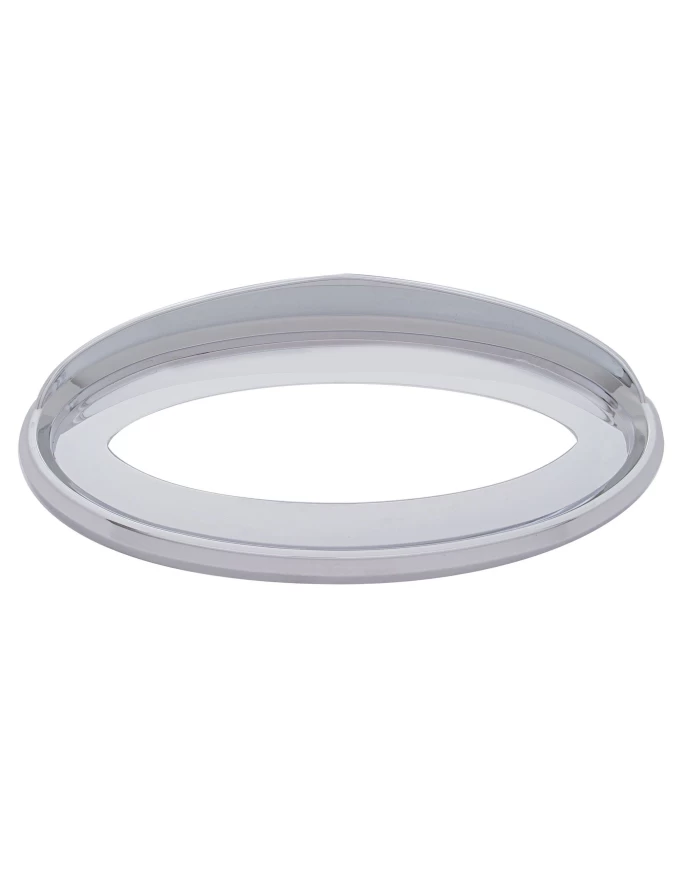 (BULK) CHROME PLASTIC PETERBILT EMBLEM BEZEL W/ VISOR (BULK) CHROME PLASTIC PETERBILT EMBLEM BEZEL W/ VISOR