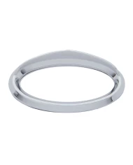 (2/CARD) CHROME PLASTIC PETERBILT DOOR EMBLEM BEZEL W/ VISOR