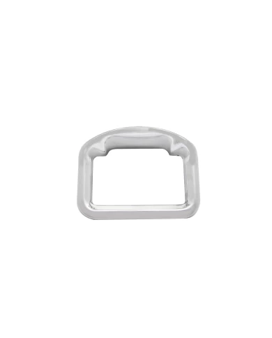 (CARD) CHROME PLASTIC PETERBILT GLOVE BOX AMERICAN CLASS EMBLEM BEZEL W/ VISOR (CARD) CHROME PLASTIC PETERBILT GLOVE BOX AMERICAN CLASS EMBLEM BEZEL W/ VISOR