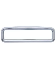 (CARD) CHROME PLASTIC KENWORTH GLOVE BOX EMBLEM BEZEL W/ VISOR