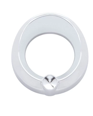 (CARD) CHROME PLASTIC UNIVERSAL SMALL GAUGE COVER W/ VISOR & DIAMOND - INDENT (CARD) CHROME PLASTIC UNIVERSAL SMALL GAUGE COVER W/ VISOR & DIAMOND - INDENT