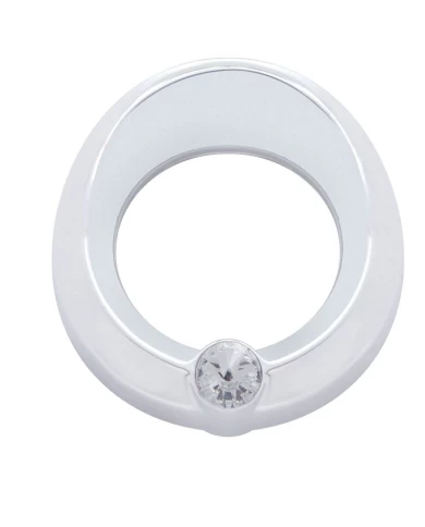 (CARD) CHROME PLASTIC UNIVERSAL SMALL GAUGE COVER W/ VISOR & DIAMOND - CLEAR (CARD) CHROME PLASTIC UNIVERSAL SMALL GAUGE COVER W/ VISOR & DIAMOND - CLEAR