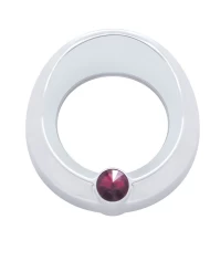 (CARD) CHROME PLASTIC UNIVERSAL SMALL GAUGE COVER W/ VISOR & DIAMOND - PURPLE (CARD) CHROME PLASTIC UNIVERSAL SMALL GAUGE COVER W/ VISOR & DIAMOND - PURPLE